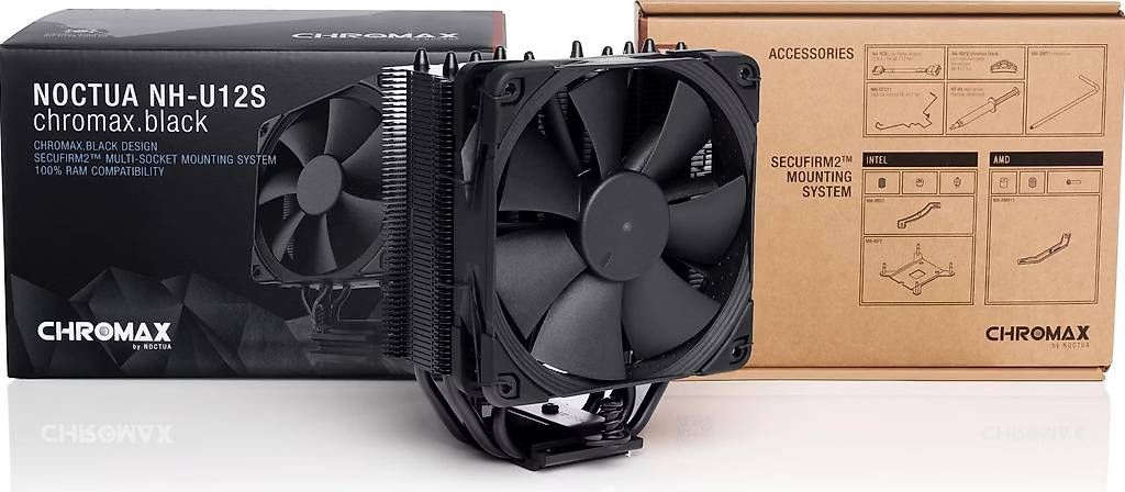 Noctua Componenti elettronici: CPU Kühler Noctua NH-U12S Chromax Black – Usato da Basel venduto da earthwalker 1