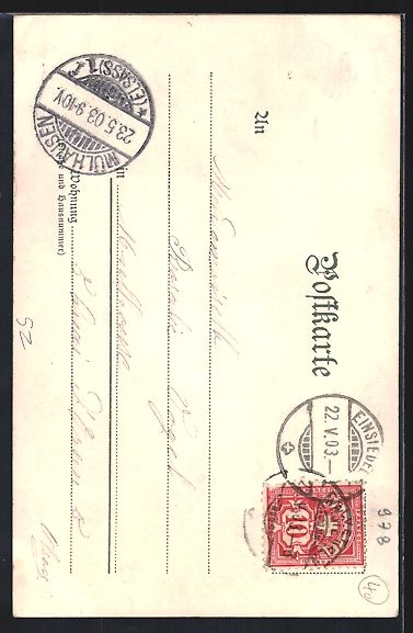 Cartoline postali: Litho Einsiedeln, Gnadenkapelle, Gnadenb – Usato da Berlin venduto da bartko-reher 1