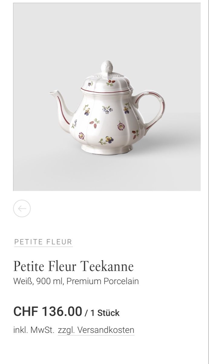 Villeroy & Boch Teekannen: Villeroy Boch Petite Fleur Set – Neu (gemäss Beschreibung) aus Ebikon von nat_jzh5 2