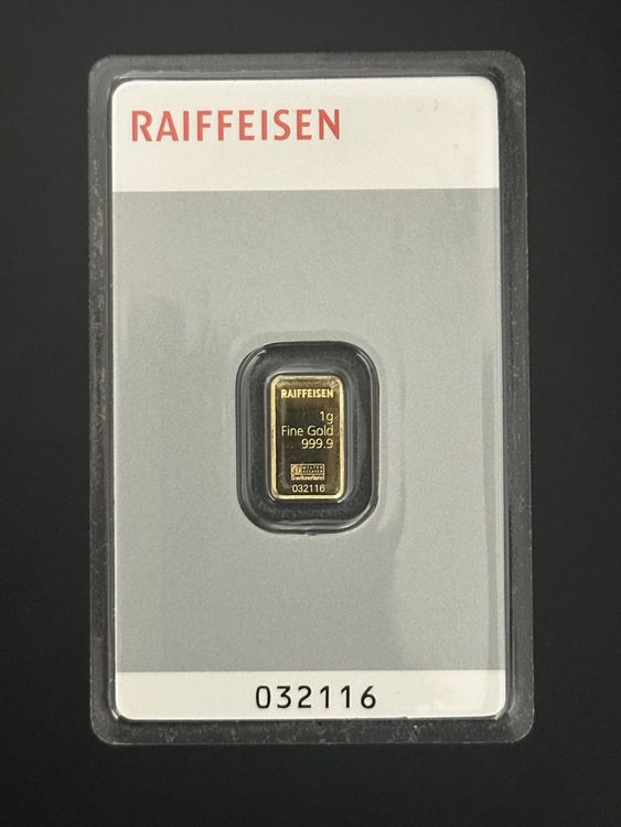 Metalli preziosi: Goldbarren 1g Reiffeisen Bank – Nuovo e nell'imballaggio originale da Untersiggenthal venduto da byiggy