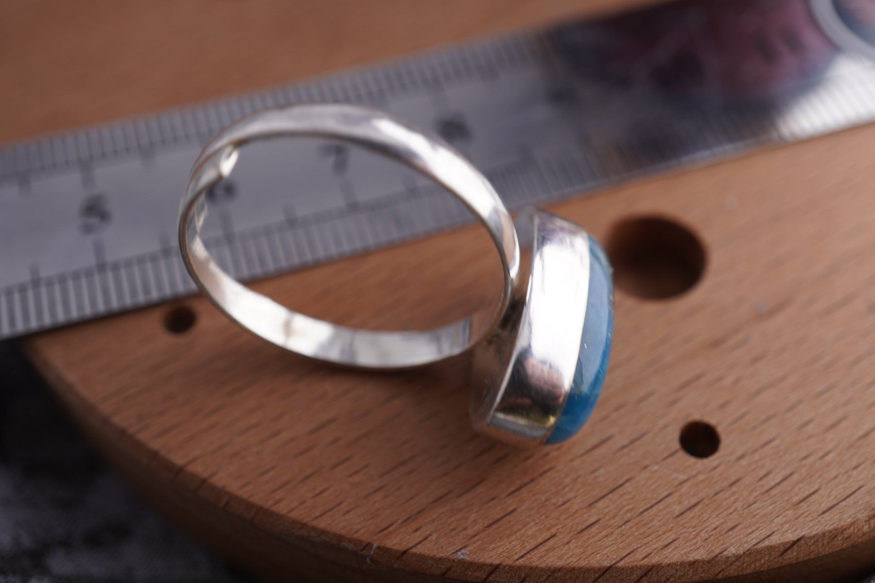 Minéraux & Lithothérapie: Apatit Blau   ring Grösse  Variabel     (Räumung!) – Neuf avec emballage d'origine à Eschenbach SG par topstone 7