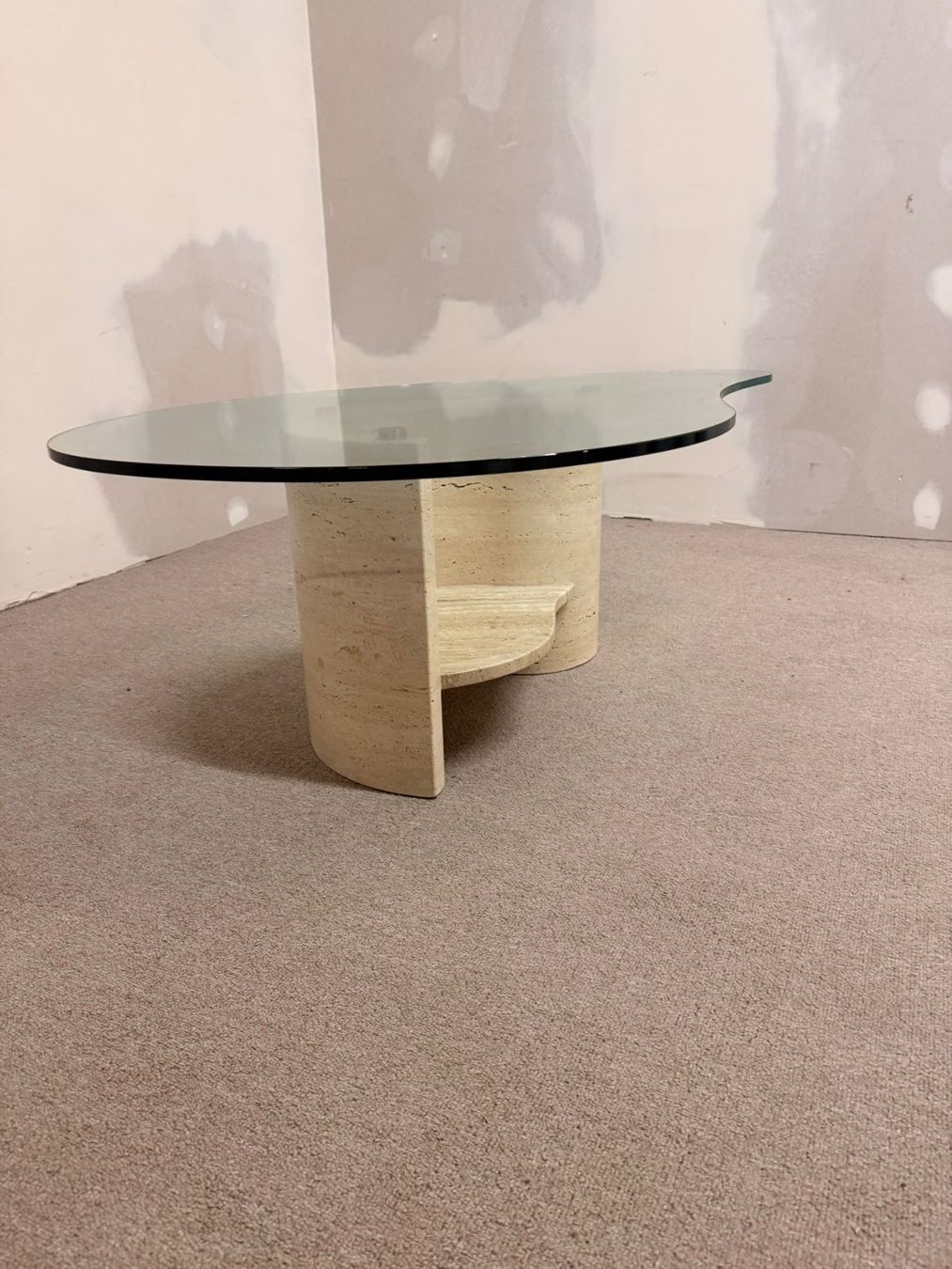 Tavoli: Travertin Couchtisch mit Glasplatte Coffee Table – Usato da Rickenbach ZH venduto da Der-Insider 3