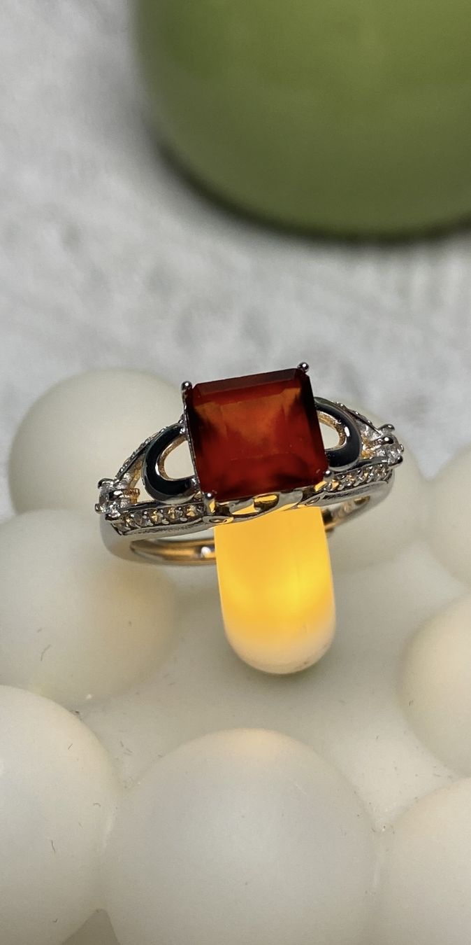 Anelli: Echter Granat Ring Grösse verstellbar 925 Silber – Nuovo (secondo la descrizione) da St. Gallen venduto da GIULESGG 6