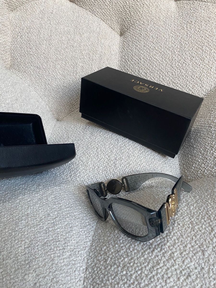 Versace Brillen & Gläser: Versace glasses chrome glass, transparent grey – Gebraucht aus Genève von Allhype 1