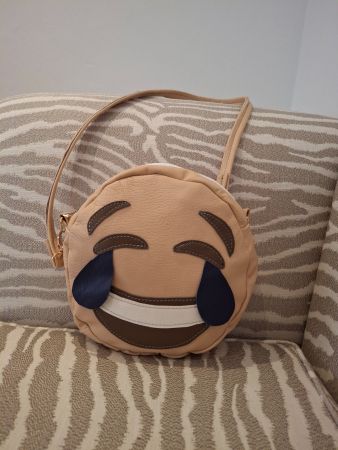 Leder Emoji Tasche, Diameter 25 cm  ein echter Hingucker!