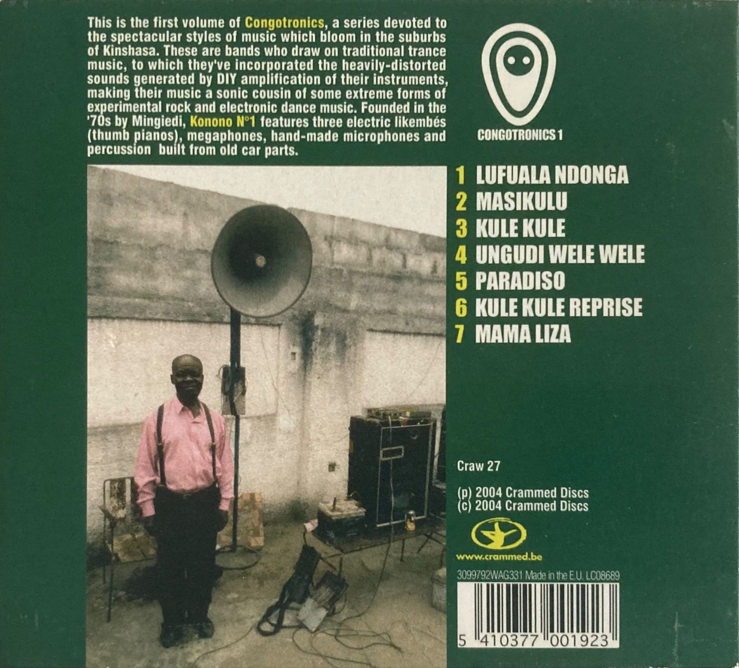 CD: KONONO N°1 - CONGOTRONICS – Usato da Poliez-Pittet venduto da Newtown-Records 1