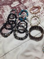Schmuckkonvolut Halsketten und Armbänder  Modeschmuck 16 St