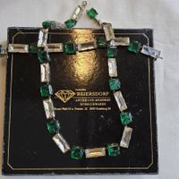 Art Déco Collier und Armband, ca 1910, Strass