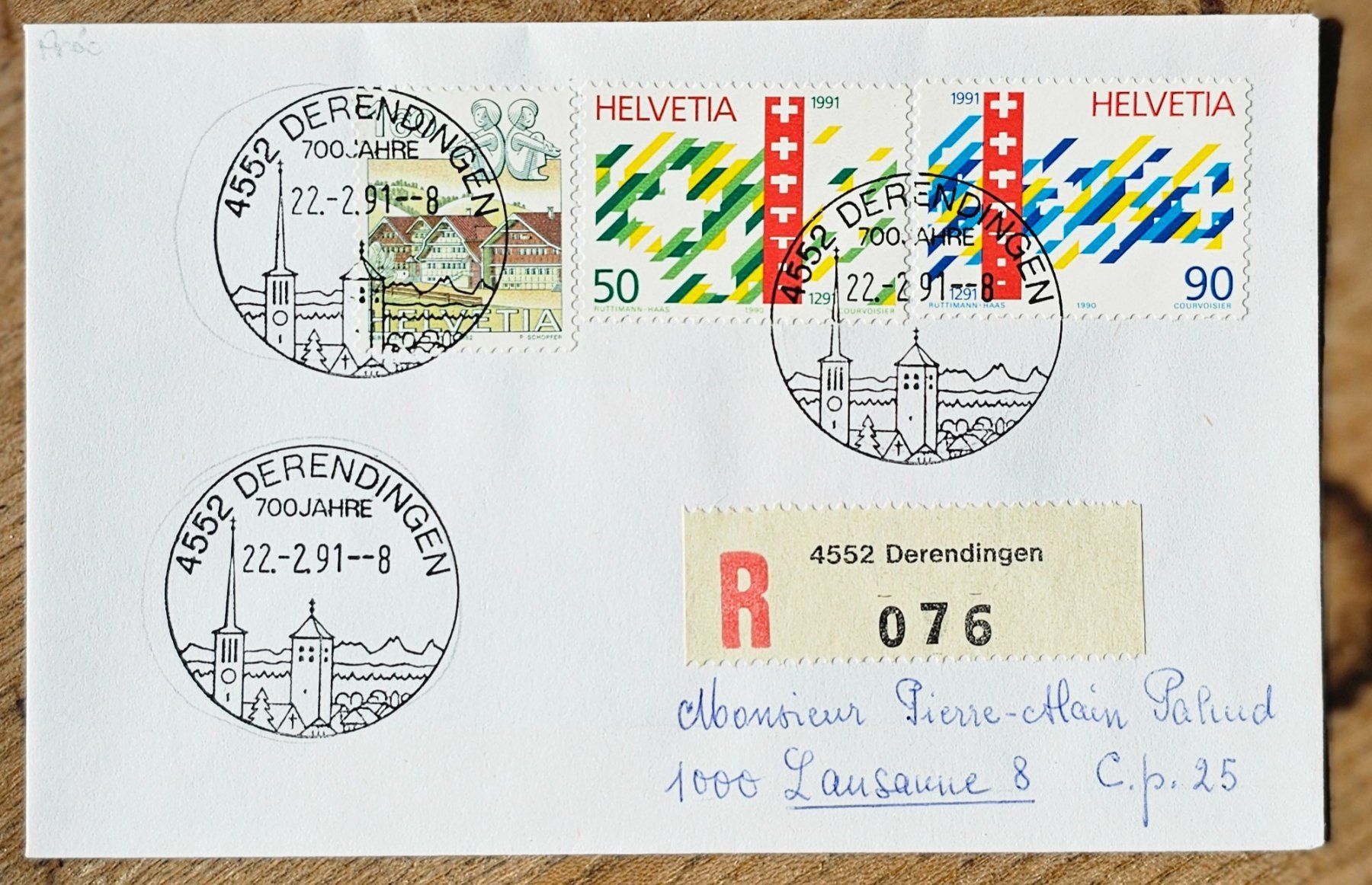 Tutti i francobolli: Sst Brief DERENDINGEN 22.2.91 – Nuovo (secondo la descrizione) da Les Valettes venduto da Nuba1
