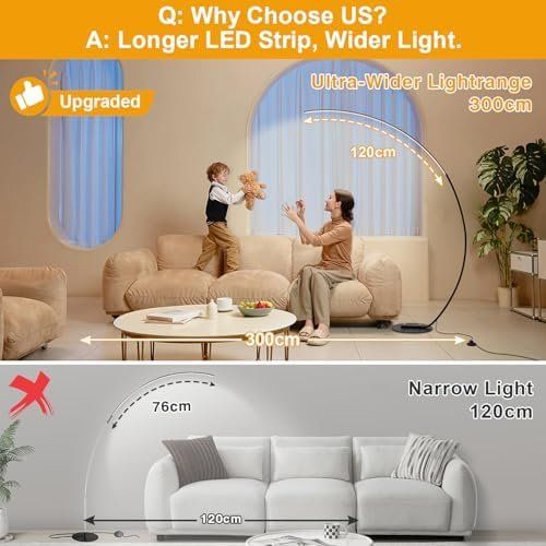 Lampade: Stehlampe Dimmbar Bogenlampe Wohnzimmer 25W Stehleuchte – Nuovo e nell'imballaggio originale da Hundwil venduto da Mr.Wong 3