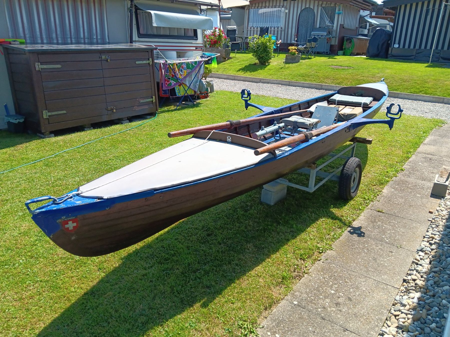 Gommoni, kayak & canoe: Ehemaliger Skiff von Ruderregatta Rorschach – Usato da Herisau venduto da SAURERNEOPLAN 1