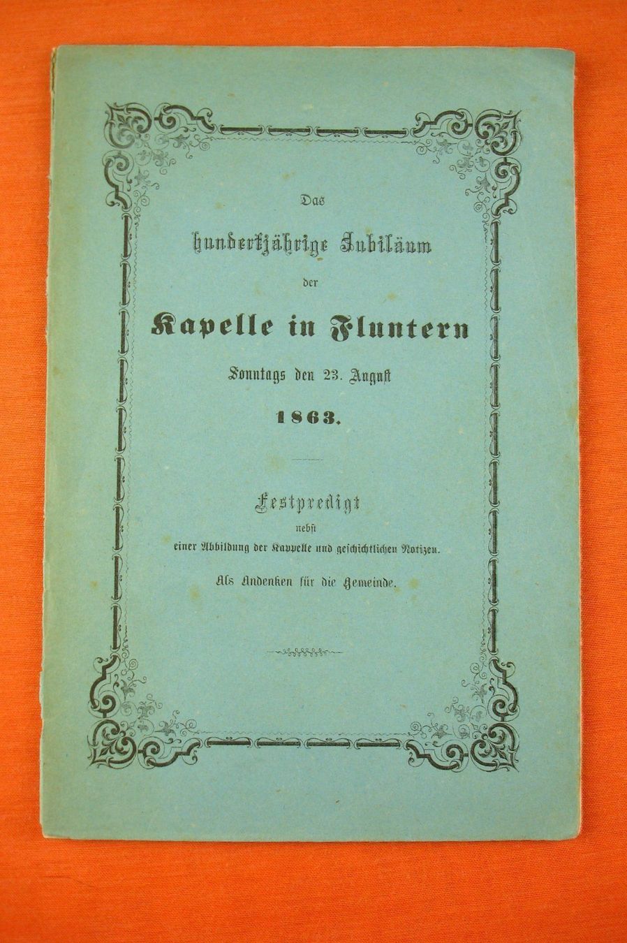 Incisioni: KAPELLE FLUNTERN 1863 – Usato da Grüningen venduto da Kartensammler 1