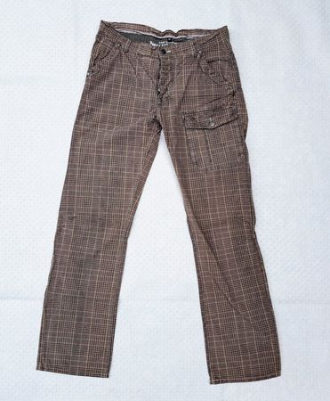 Cargohose, braun kariert, Gr. 34/34, Tom Tompson