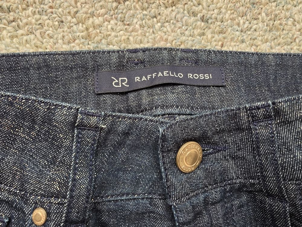 RAFFAELLO ROSSI JEANS SVENTY GOLDEN LUREX DENIM BLAU GR. 34 (Gebraucht ...