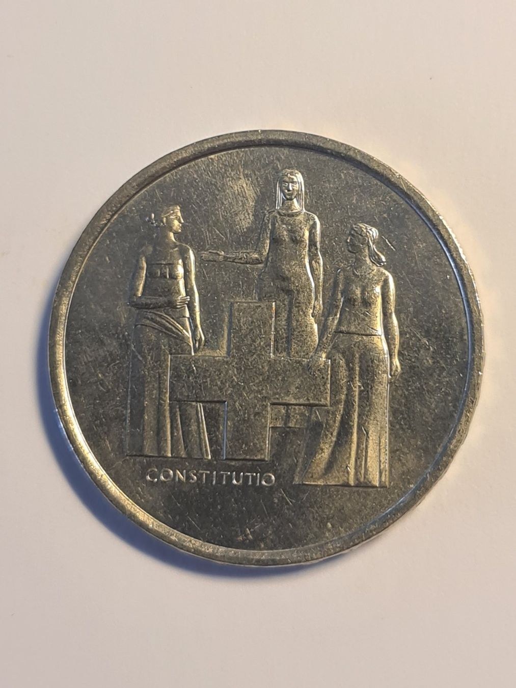Alle Münzen: 5chf Gedenkmünze von 1974 – Gebraucht aus Täuffelen von Tom1291