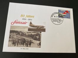 26.3.2011 Swissair 80 Jahre ZN 653 + Tage der Aerophilatelie
