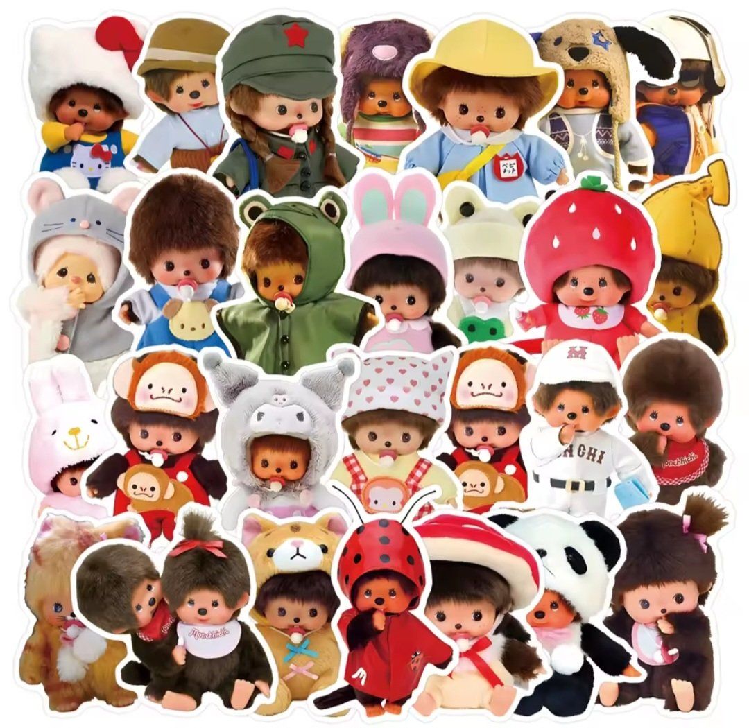 Sticker: 34 kleine Aufkleber Sticker - Monchhichi – Nuovo e nell'imballaggio originale da Basel venduto da Kunterbunt12