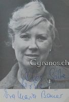 Eva Maria Bauer (1923-2006) Schauspieleri -Autogramm WALLACE