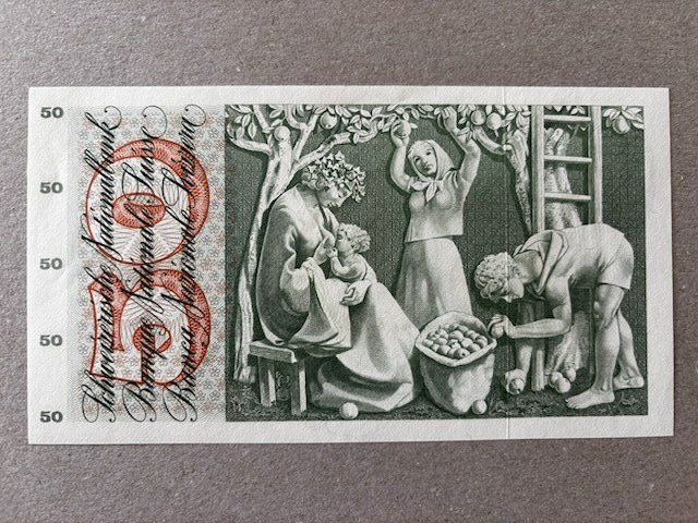 Banknoten: 50-Franken-Note von 1973 – Gebraucht aus Zürich von Lenine 1