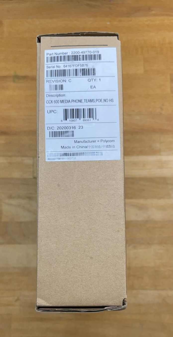 Polycom Telefoni: HP / Poly CCX600 Microsoft Teams Phone – Usato da Rümlang venduto da Indalo 4