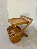 Retro Servierwagen aus Holz zusammenklappbar