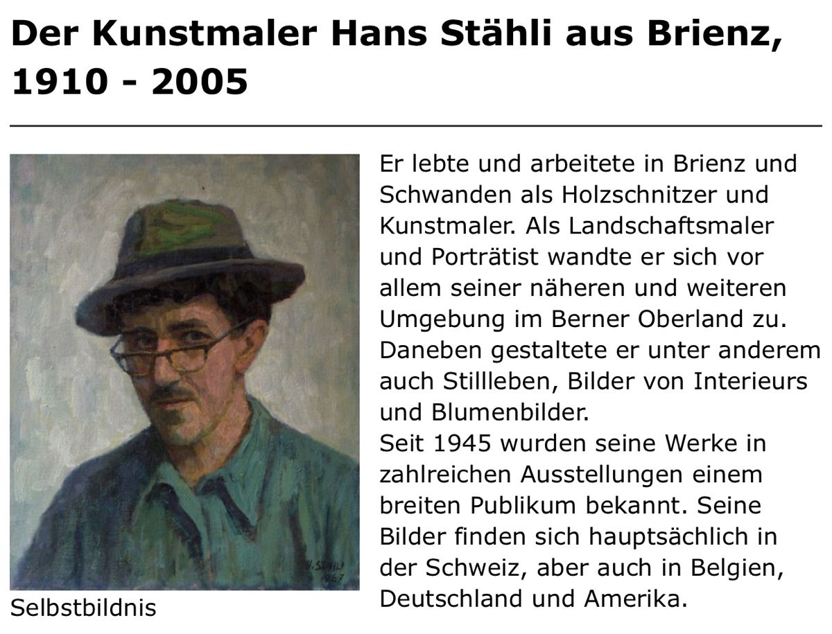 Dipinti: Hans Stähli (1910-2005) – Usato da Grosshöchstetten venduto da Perle1951 4