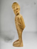 Statue style précolombien Mexique en bois sculptée à la main