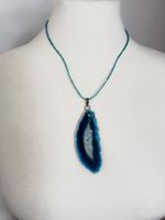 Kette mit Stein blau