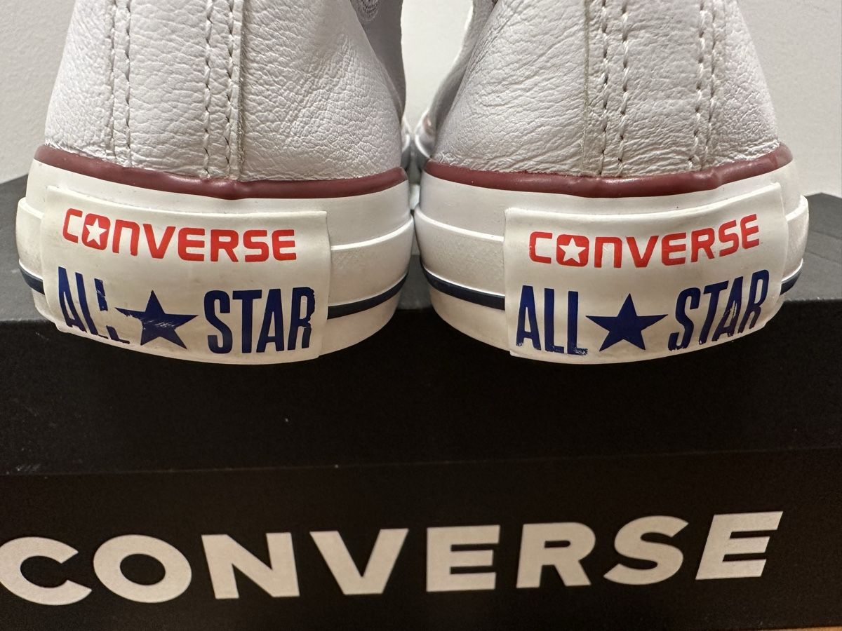 Converse Scarpe da uomo: Converse All Star Leder High Weiss Gr. 45 Top – Usato da Dietikon venduto da Faarai 4