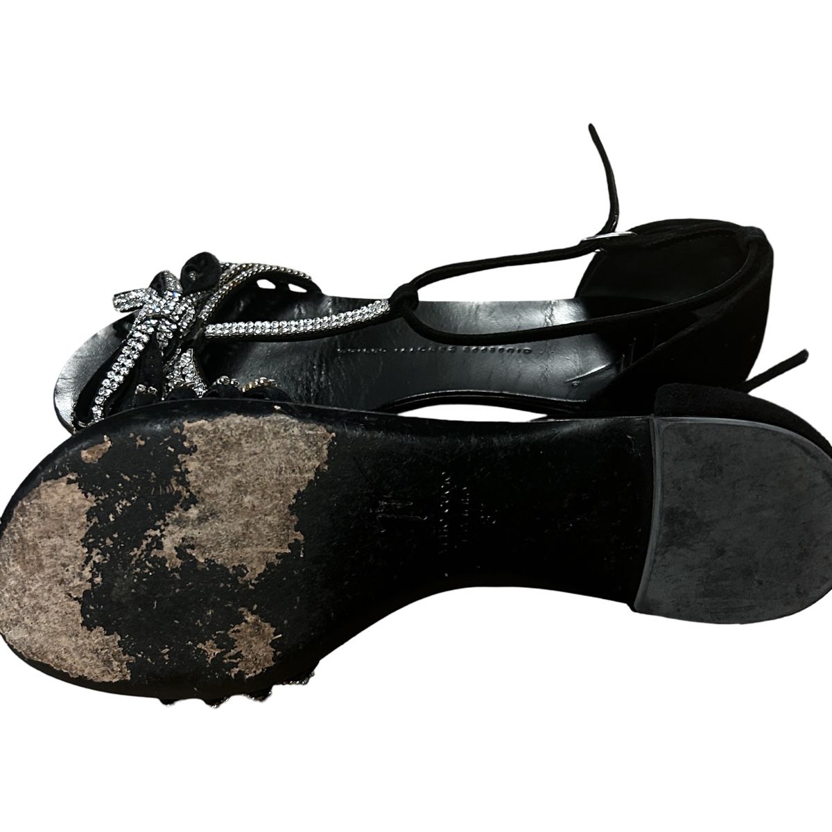 Zanotti Damenschuhe: Giuseppe Zanotti Black Embellished Sandals, Size 37 – Gebraucht aus Bursinel von rud_9mxh 3