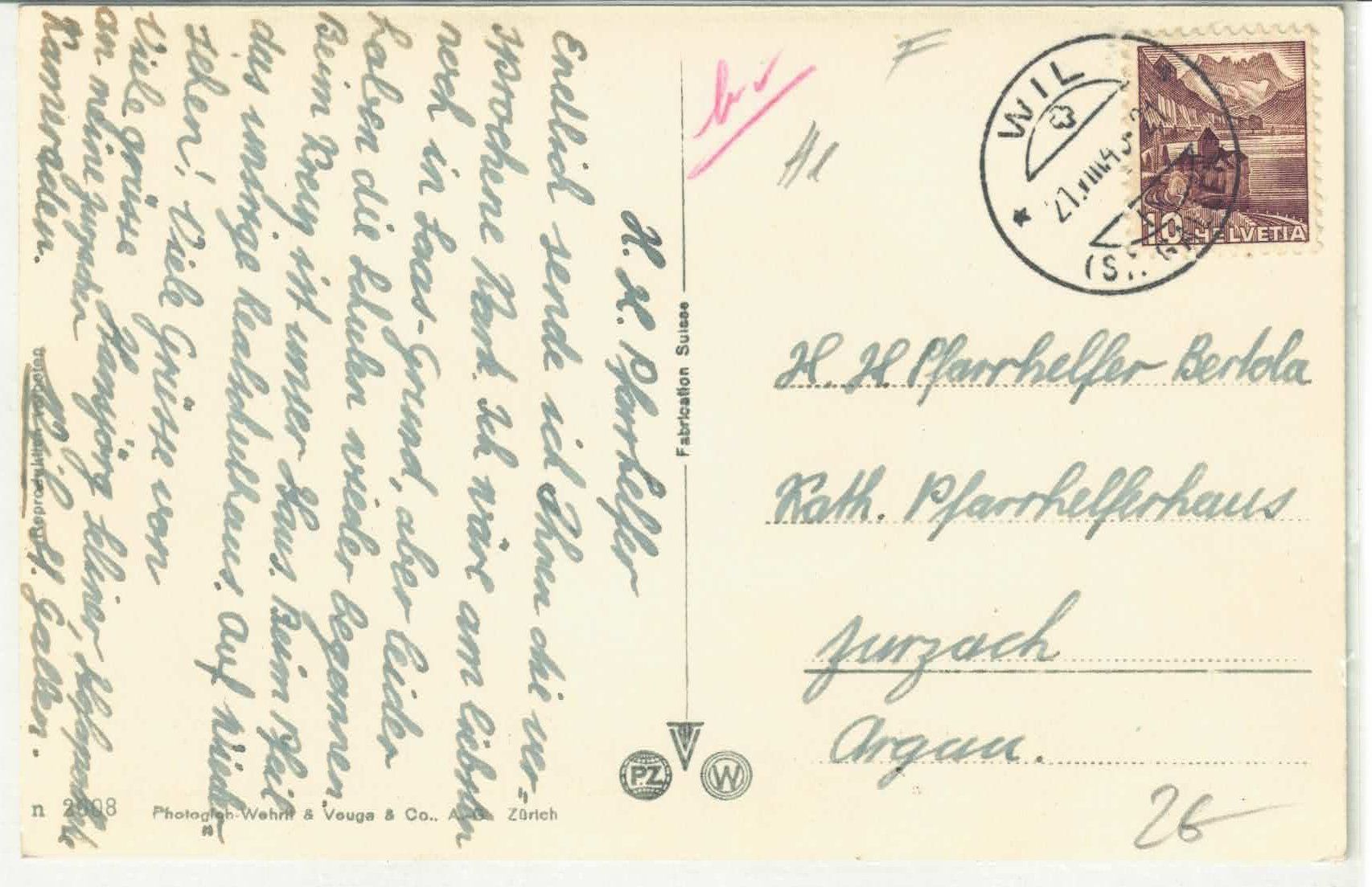 Cartoline postali: Wil SG - Stadtansicht – Usato da Ettingen venduto da Kartenplanet 1
