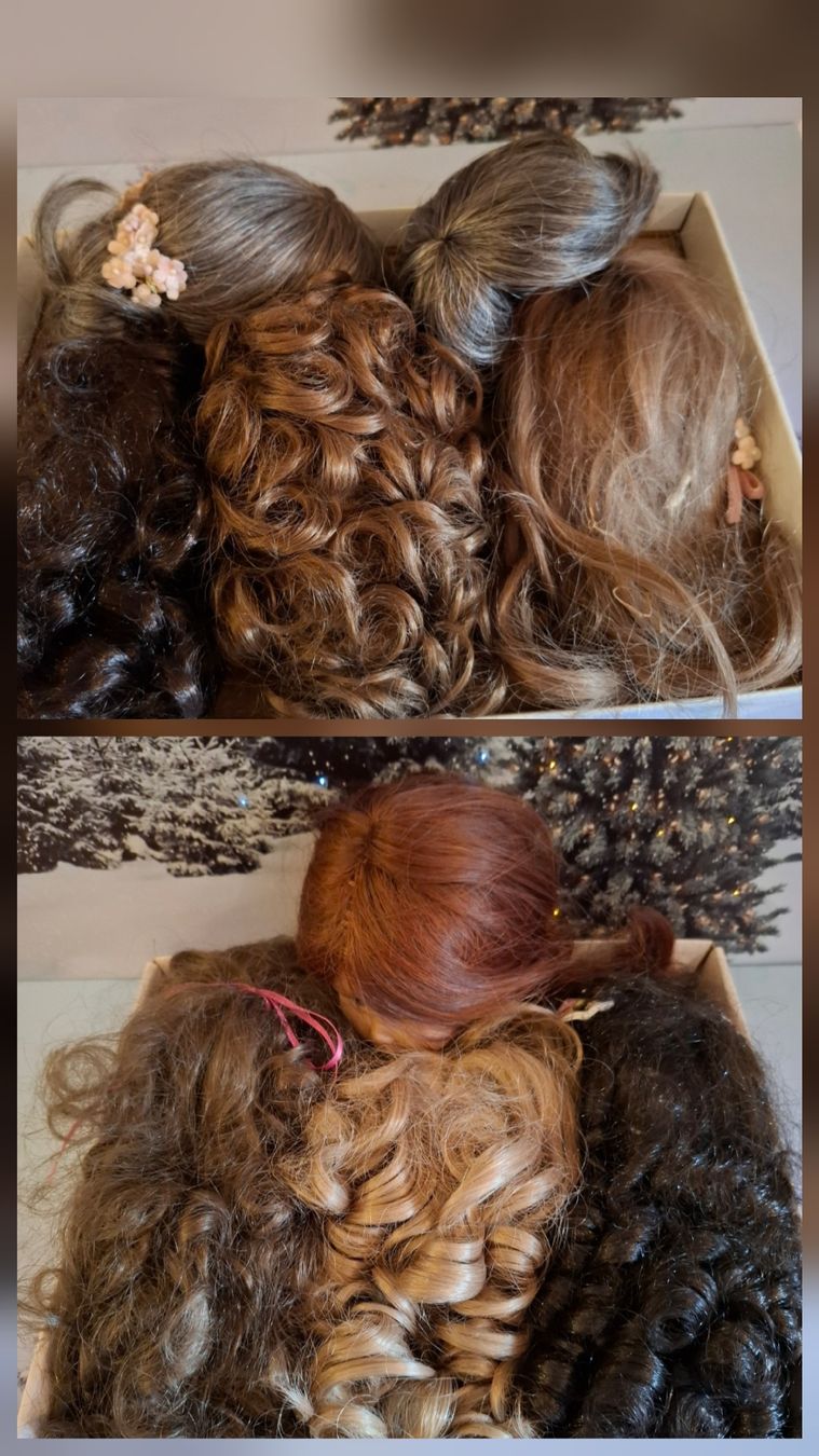 Puppen: 9 VERSCH.PUPPENPERÜCKEN – Neu (gemäss Beschreibung) aus Gretzenbach von schibaya