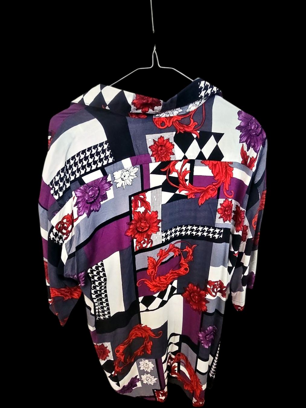 Camicette: Quarterback Buntes Gemustertes Button-Down Hemd - Geometrisc – Usato da Zug venduto da vinokilo 3