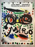 Plakat Juan Miro Grapic Ausstellung 1966 Philadelphia Museum