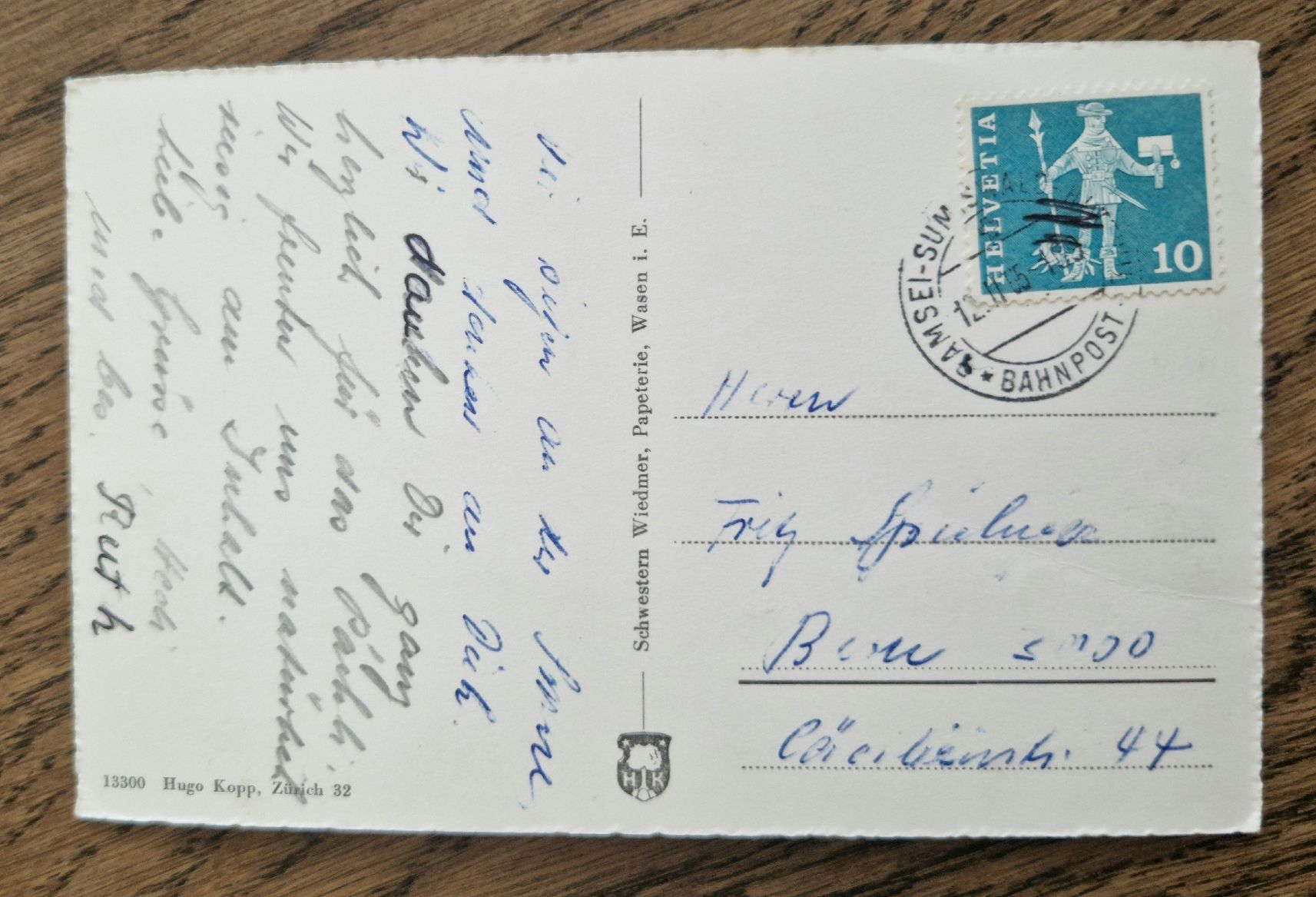 Ansichtskarten: Wasen i. E. 1965 – Gebraucht aus Ebikon von Donar50 1