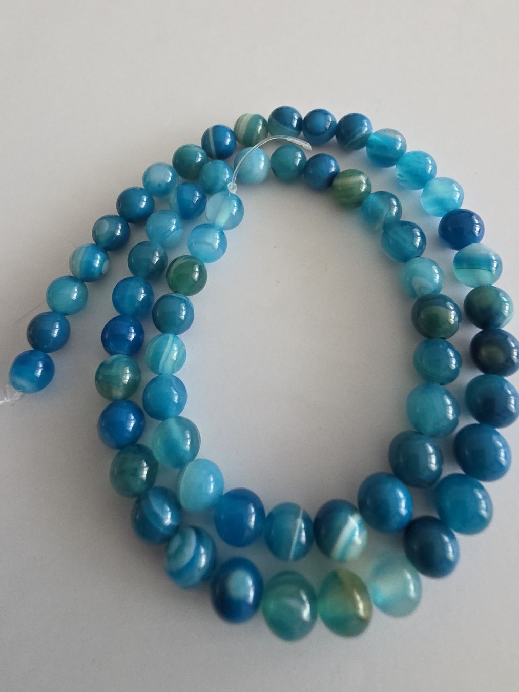 Minerali & Pietre curative: Sardonyx blau 6mm. Strang – Nuovo e nell'imballaggio originale da Menziken venduto da Mirager 2