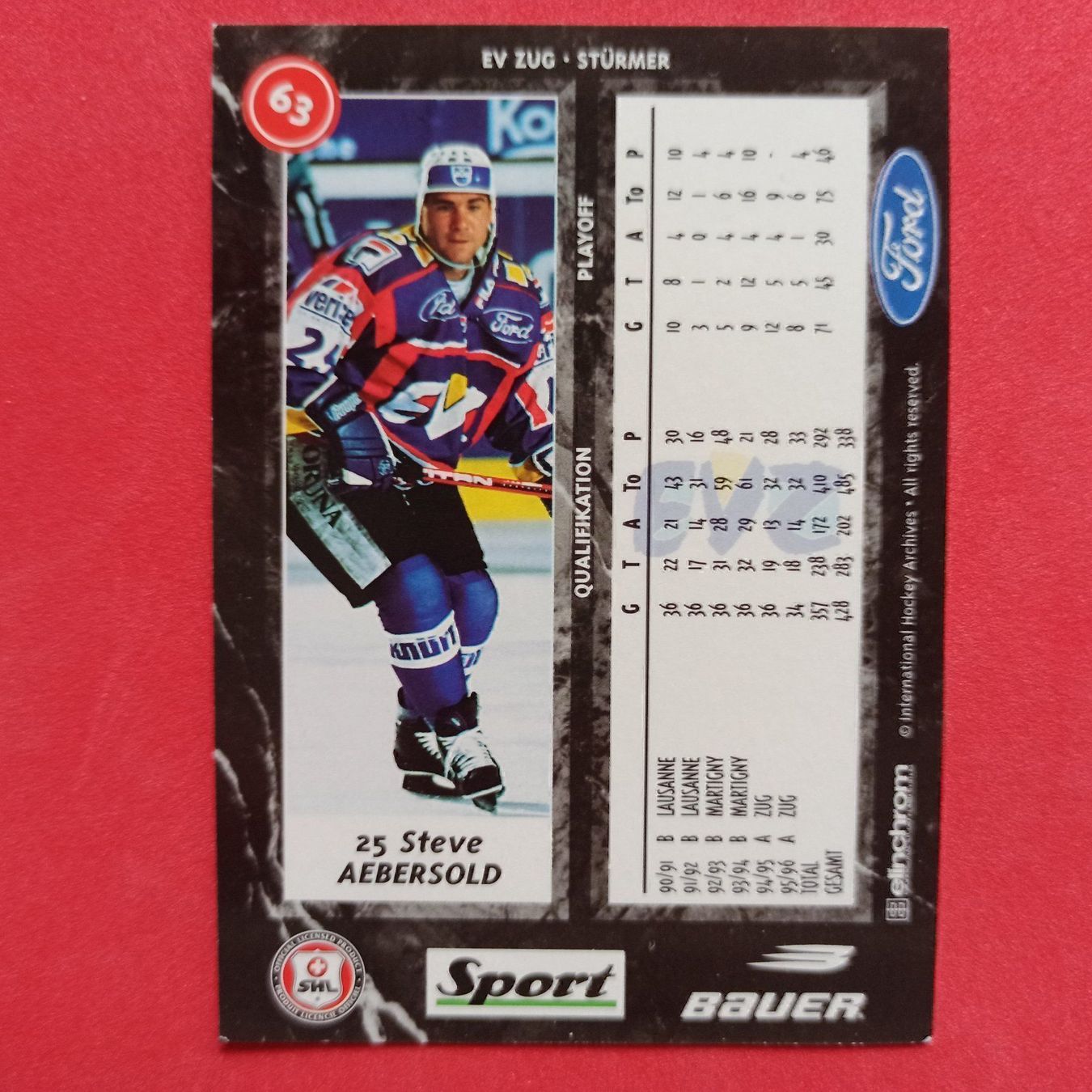 Carte collezionabili: Steve Aebersolf - EV ZUG - 1996/97 – Usato da Dübendorf venduto da kb86_MOVIE 1