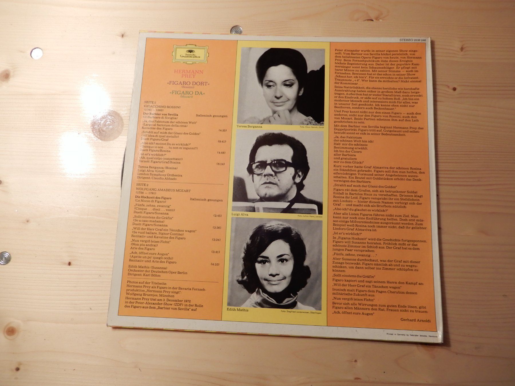 Schallplatten: Hermann Prey - Figaro Figaro dort Rossini da Mozart – Gebraucht aus Erstfeld von Mario_boe0 1