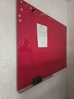 Nobo Glasboard, rot magnetisch 120x90cm mit Zubehör