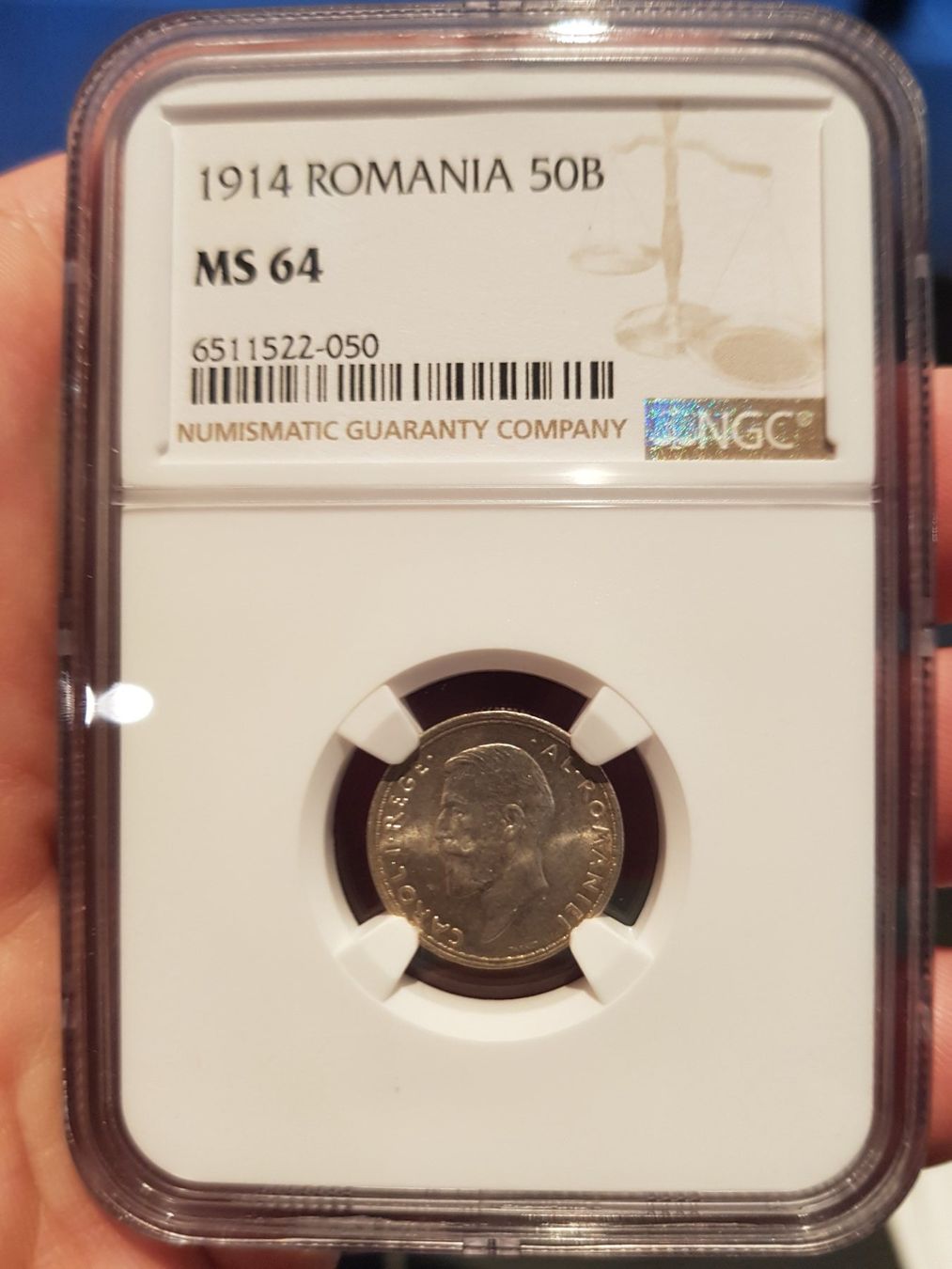 Tutti le monete: MS 64 - 50 bani Carol I (1914) – Usato da Meyrin venduto da menelaos77 1