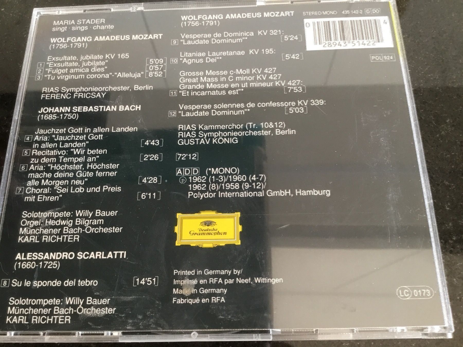 CDs: Maria Stader - Exultate, Jubilate – D'occasion à Rüti ZH par alumedien 1