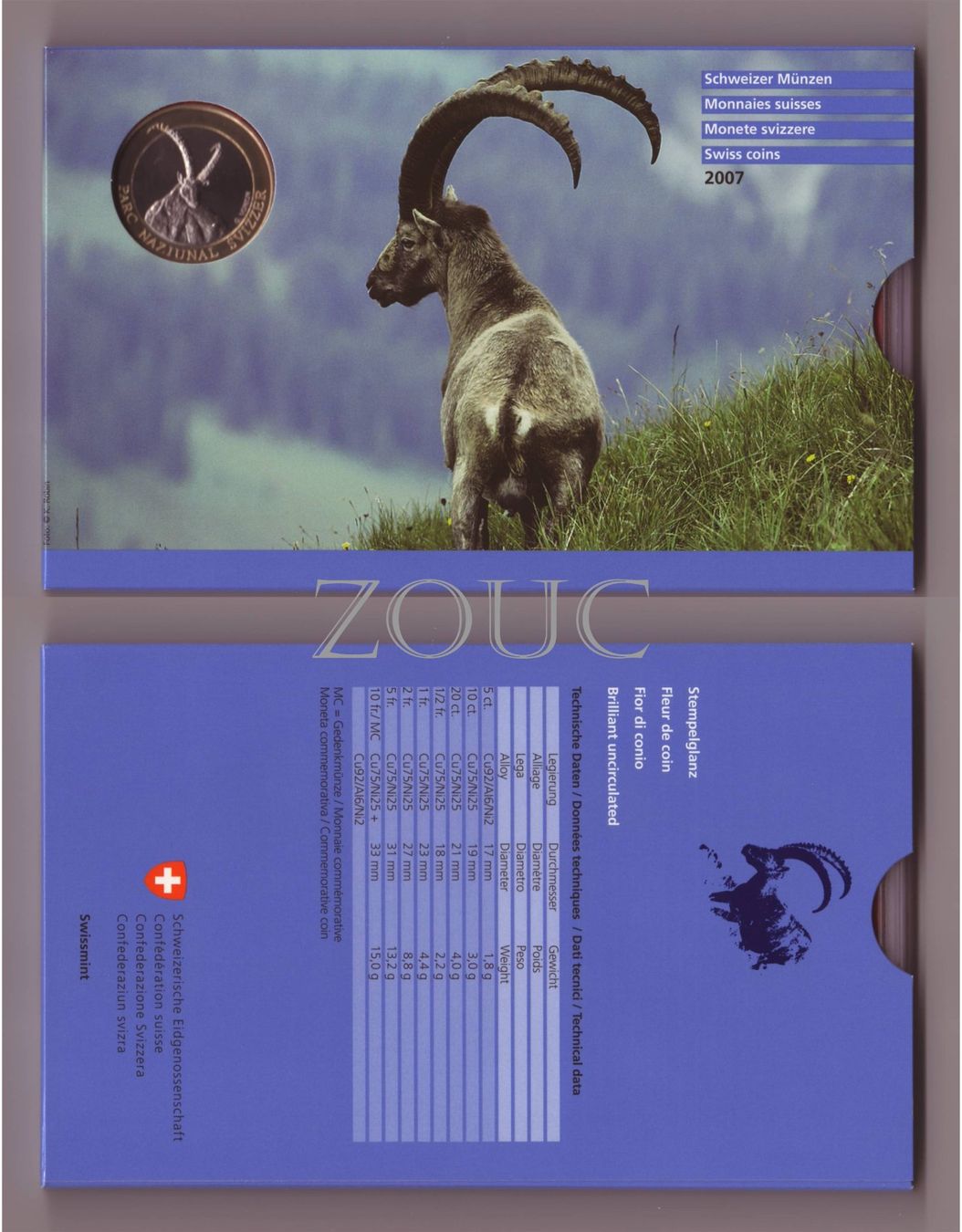 Tutti le monete: * Série 2007 / Münzsatz * – Nuovo e nell'imballaggio originale da Troistorrents venduto da Zouc