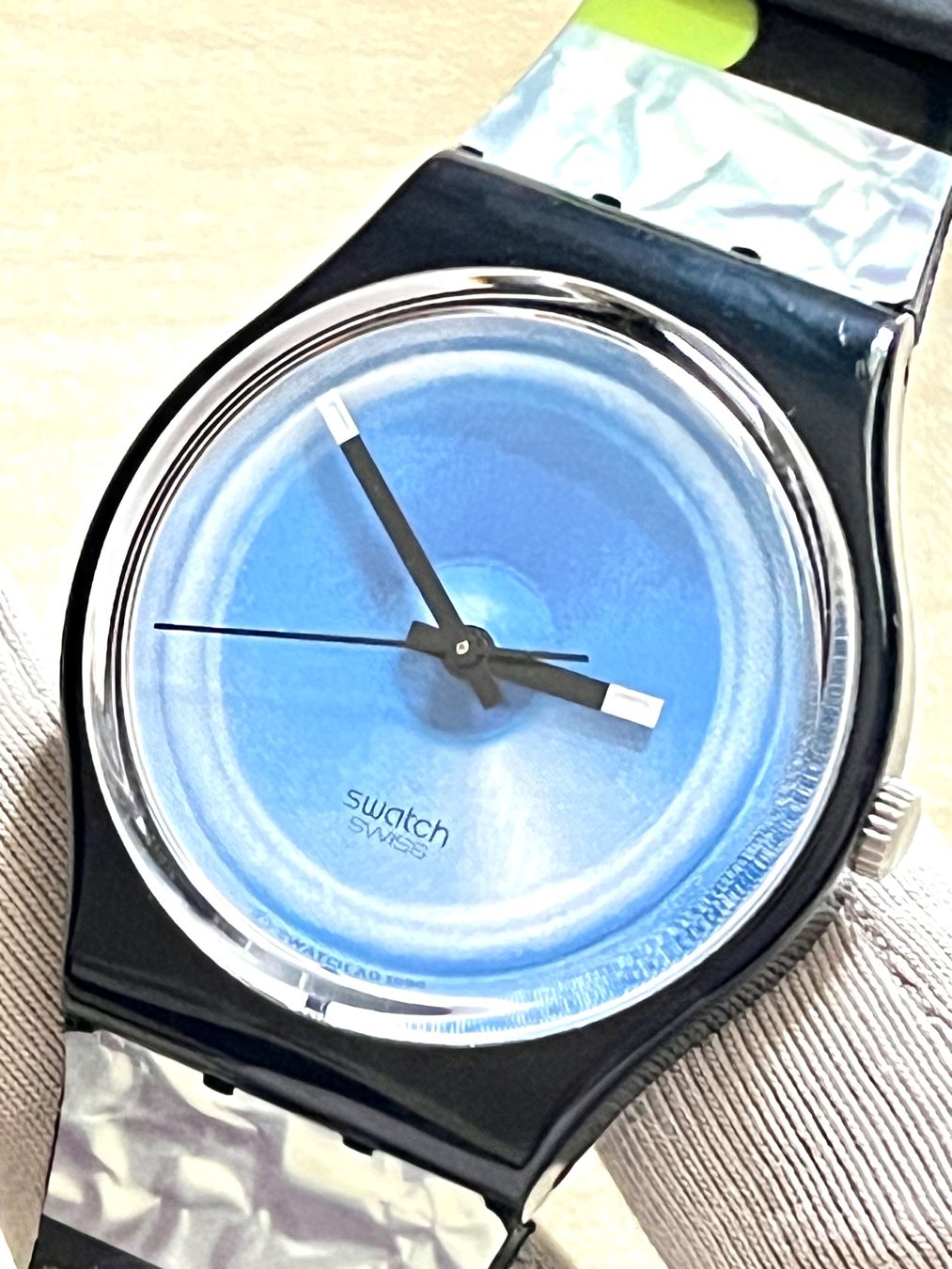 Swatch Orologi: Swatch Uhr Gent Blue Fire, selten! – Usato da Grenchen venduto da chththl 3
