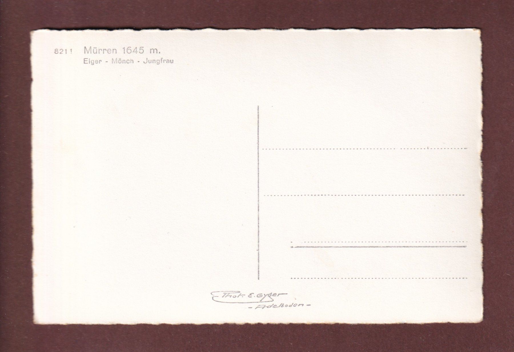 Cartoline postali: MÜRREN - Eiger - Mönch - Jungfrau – Usato da Pully venduto da nicecards-shop 1