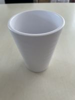 Topf, Blumenvase, Keramik, weiss, ⌀ 12cm, Höhe 16cm