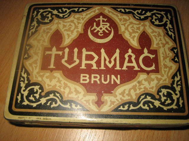 Barattoli: Alte farbige Turmac Tabac Blech Dose – Usato da Bürglen TG venduto da Nobi99