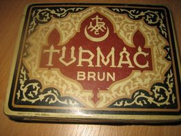 Alte farbige Turmac Tabac Blech Dose