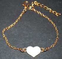 Armband D-965 – Herz weiss verstellbar