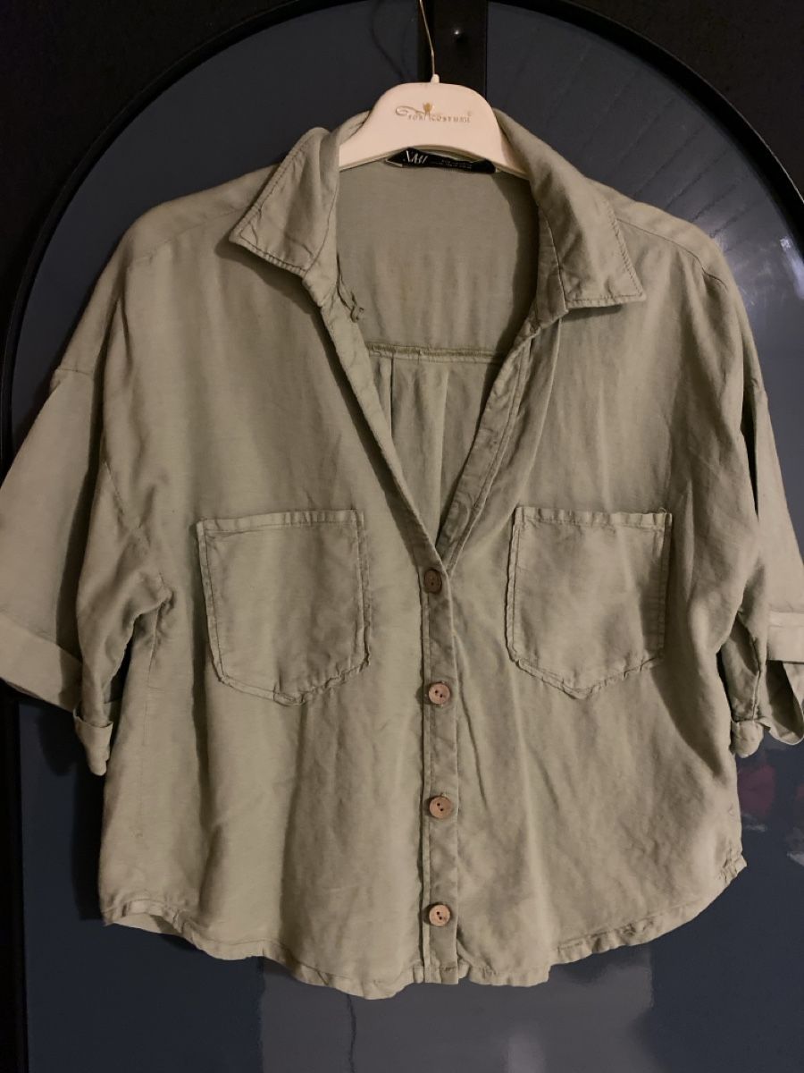 Zara Camicette: Olive Grüne Bluse, Gr. XS – Nuovo (secondo la descrizione) da Sitterdorf venduto da SecondHandRe