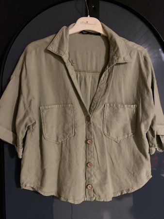 Olive Grüne Bluse, Gr. XS